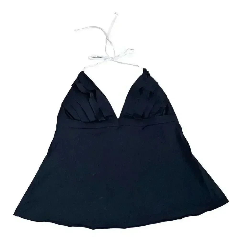 SPANX Women’s V-Neck Black Triangle Padded SZ 8 #1094
